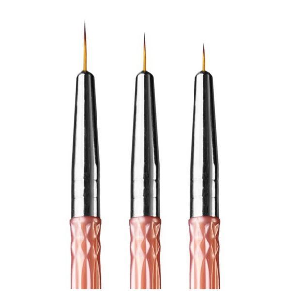 Набор кистей Liner MART 3шт розовый (7мм, 9мм, 11мм) N849302 фото
