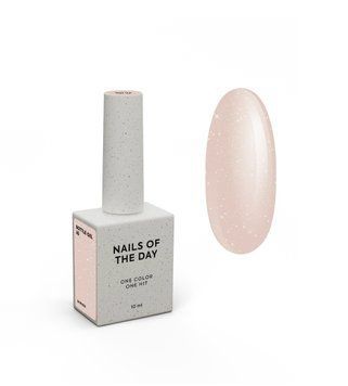 Гель для нігтів NAILSOFTHEDAY Bottle gel 45 shimmer &ndash; молочно-бежевий зі сріблястим шиммером надміцний гель для укріплення,10мл 040527 фото