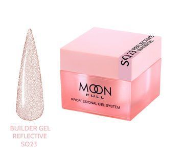 Гель для наращивания ногтей Moon Full Reflective Builder Gel с шимером светоотражающий №SQ23, 30 мл SQ23 фото