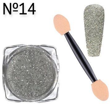 Світловідбиваюча втирка Diamond Powder для дизайну нігтів №14 N96514 фото