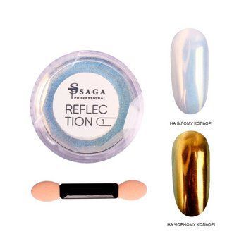 Втирка зеркальная для ногтей Saga Professional Reflection №01, 0.5 г N45901 фото