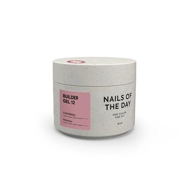 NAILSOFTHEDAY Builder Gel 12 &ndash; нюдово-розовый гель для наращивания ногтей, 30 мл 6923612 фото