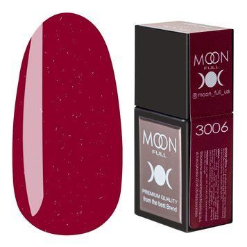 Цветная база Moon Full Amazing Color Base №3006 красный с мелким шиммером, 12 мл. 7654351 фото
