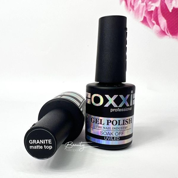 Матовий топ для гель-лаку Oxxi Professional Matte Granite,10мл 52110664 фото