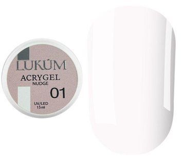 Акригель Lukum AcryGel Nudge №01 (молочный), 15 мл N09451 фото