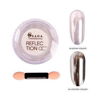 Втирка зеркальная для ногтей Saga Professional Reflection №02, 0.5 г N45902 фото