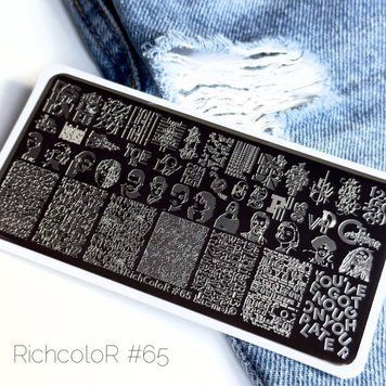 Пластина для стемпінгу RR-65 на пластиковій основі N11065 фото