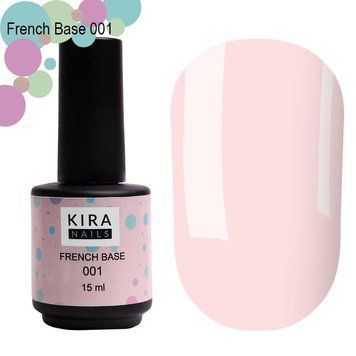 База для ногтей Kira Nails French Base 001 (нежно-розовый), 15 мл N01688 фото