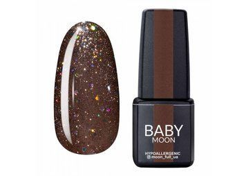 Гель-лак Baby Moon Full Dance Diamond №014 темний бежевий з різнокольоровим глітером, 6мл. 7753 фото