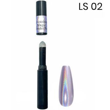 Лазерна втирка Air Cushion в олівці для дизайну нігтів LS 02 Срібло N8472 фото