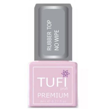 Топ для ногтей TUFI profi PREMIUM Rubber Top No Wipe каучуковый без липкого слоя 8 мл 0100369 фото