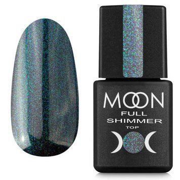 Топ для ногтей с шиммером Moon Full Shimmer Top №1027, 8 мл 906760 фото