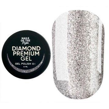 NAILSOFTHENIGHT Diamond Premium 01 &mdash; срібний гель лак з металевою поталью, 5 мл 482434307 фото