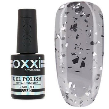 Топ для ногтей без липкого слоя Oxxi Professional Iceberg Top с блестками №1,10 мл 65130 фото