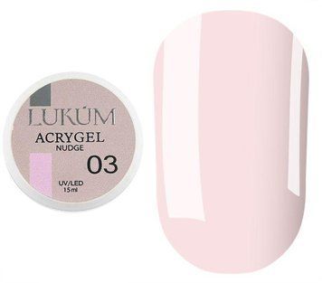 Акригель Lukum AcryGel Nudge №03 (молочно-розовый), 15 мл N09453 фото