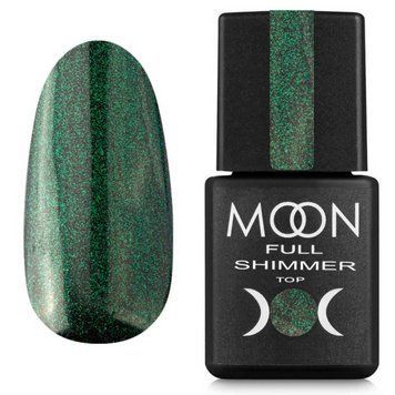 Топ для ногтей с шиммером Moon Full Shimmer Top №1028, 8 мл 906761 фото