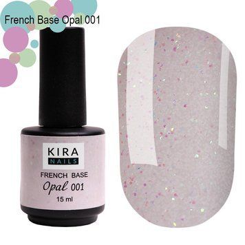 База для ногтей Kira Nails French Base Opal (Опал), 15 мл N01690 фото