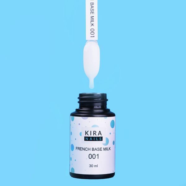 База для нігтів Kira Nails French Base Milk 001 (молочна), 30 мл N02899 фото