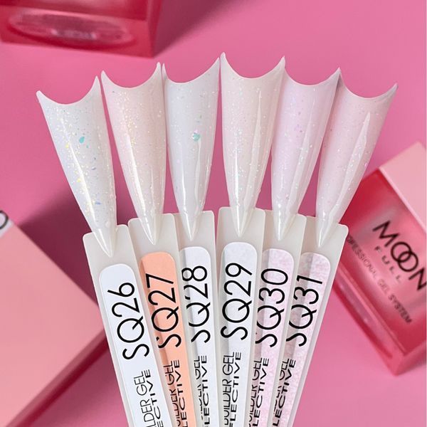 Гель для нарощування нігтів Moon Full Reflective Builder Gel з шимером світловідбиваючий №SQ26, 30 мл SQ26 фото