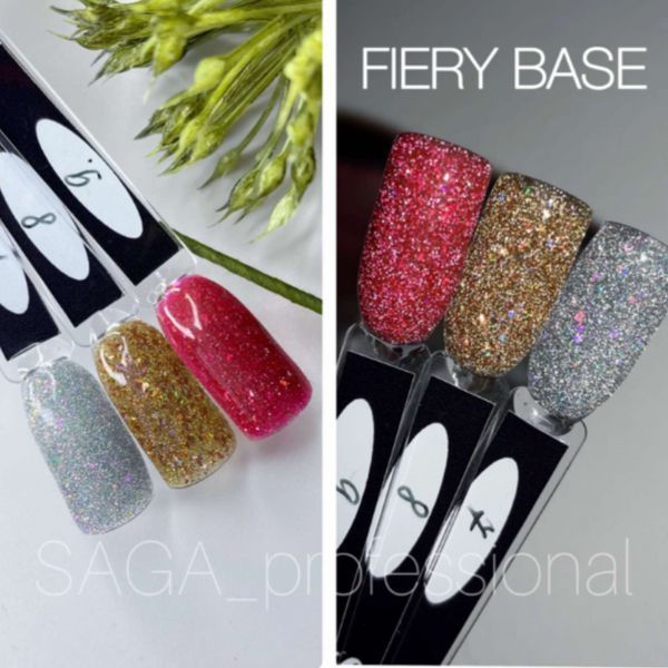 База для нігтів світловідбиваюча Saga Professional Fiery Base №8, 8мл 63076678 фото