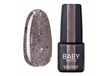 Гель-лак Baby Moon Full Dance Diamond №016 сріблясто-бежевий з різнокольоровим глітером, 6мл. 7755 фото