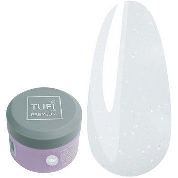 LED/UV гель для наращивания TUFI profi PREMIUM 09 White Frost 30 г 0105922 фото