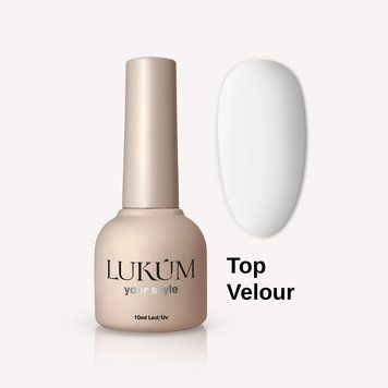 Матовый топ Lukum Top Velour , 10 мл 2299 фото