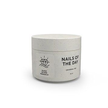 Топ для нігтів NAILSOFTHEDAY Universal top &mdash; глянцевий топ без липкого шару з мінімальним вмістом уф-фільтрів, 30 мл 7499936 фото