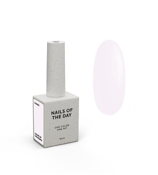 NAILSOFTHEDAY Color of the month April 2026 Cloudy &mdash; колір місяця колір місяця молочний білий з рожевою вуаллю, 10 мл 14323 фото