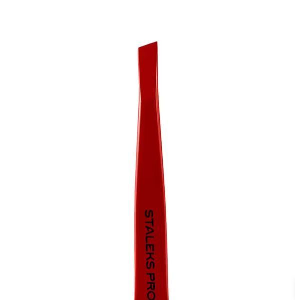 Пинцет для бровей STALEKS PRO EXPERT 11 TYPE 3 Red TE-11/3r фото