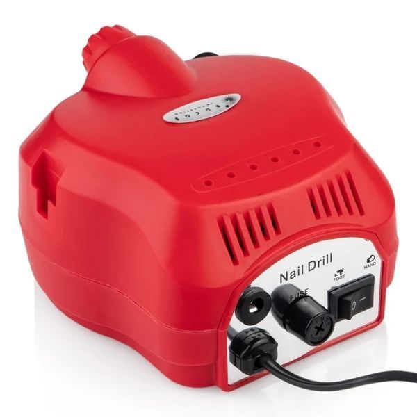 Фрезер для манікюру BUCOS Nail Drill ZS-601 PRO RED на 45 Вт. та 35 000 об. (+6 фрез у подарунок) N11056 фото