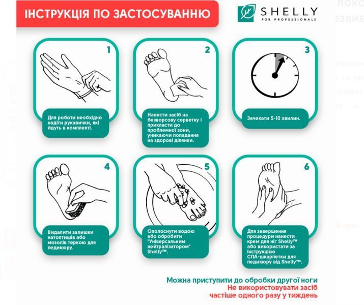 Гель-кератолитик для локального применения Мягкое лезвие Shelly 100 мл 734976 фото