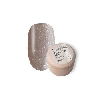 Моделирующий гель Lukum Builder Gel Glimmer №04 Pearl Blush с жемчужным шиммером, 30 мл 15326 фото