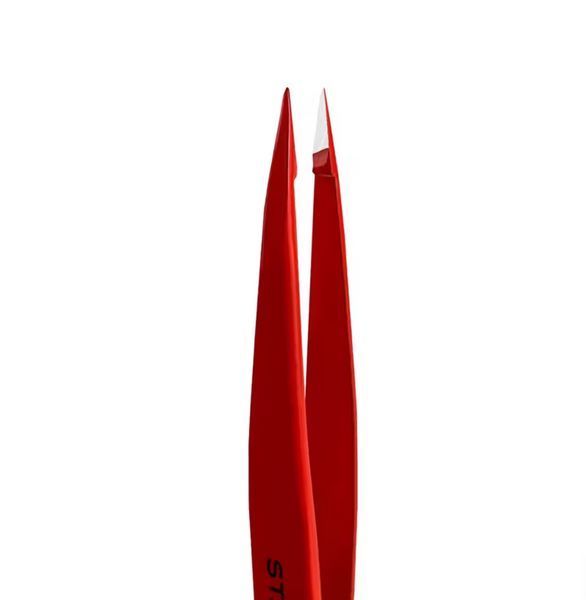 Пинцет для бровей STALEKS PRO EXPERT 11 TYPE 5 Red TE-11/5r фото