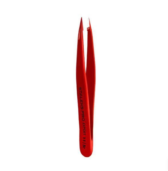 Пинцет для бровей STALEKS PRO EXPERT 11 TYPE 5 Red TE-11/5r фото