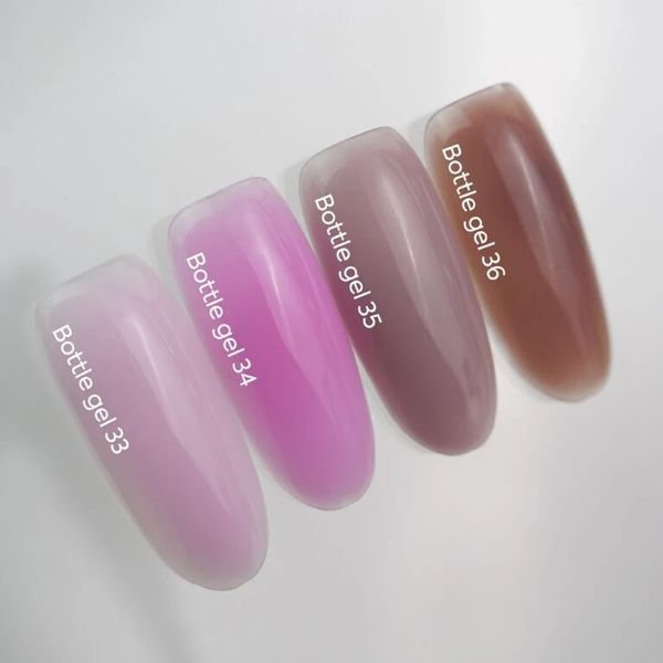 Гель для ногтей NAILSOFTHEDAY Bottle gel 36 &ndash; нюдовый с лиловым подтоном сверхпрочный гель для укрепления ногтей, 10 мл 23535 фото
