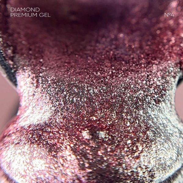 NAILSOFTHENIGHT Diamond Premium 04 &ndash; розово-золотой гель лак с металлической поталью, 5 мл 35664307 фото