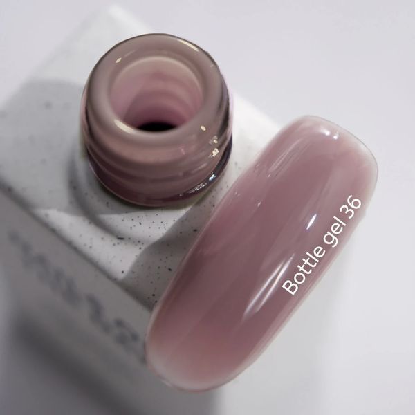 Гель для ногтей NAILSOFTHEDAY Bottle gel 36 &ndash; нюдовый с лиловым подтоном сверхпрочный гель для укрепления ногтей, 10 мл 23535 фото