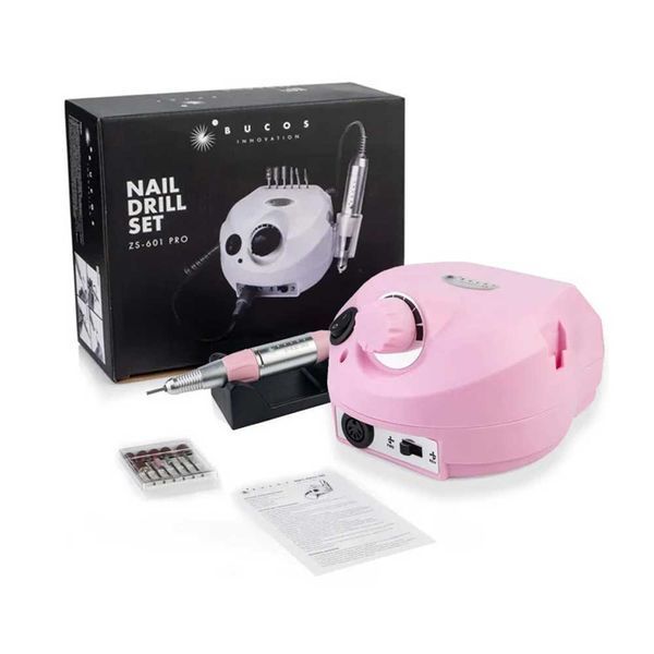 Фрезер для манікюру BUCOS Nail Drill ZS-601 PRO Pink на 45 Вт. та 35 000 об. (+6 фрез у подарунок) N664056 фото