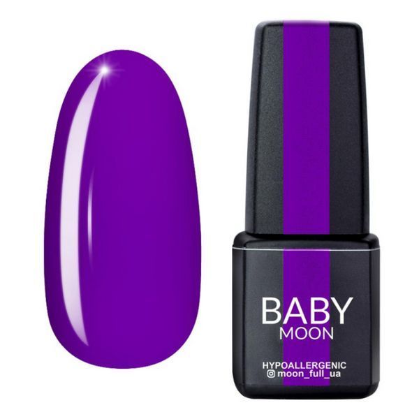 Гель-лак Baby Moon Full Lilac Train №012 яскраво-фіолетовий, 6мл. 7941 фото