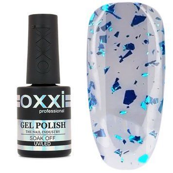 Топ для ногтей без липкого слоя Oxxi Professional Iceberg Top с блестками №5,10 мл 65134 фото