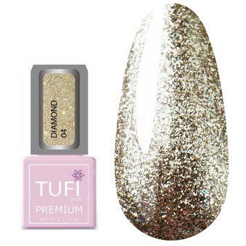 Гель-лак TUFI profi PREMIUM Diamond 04 бронзовая парча 8мл 0103035 фото