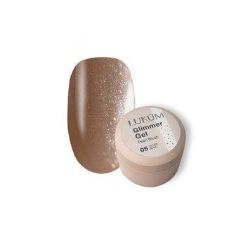 Моделирующий гель Lukum Builder Gel Glimmer №05 Dusty pearls с жемчужным шиммером, 30 мл 15327 фото