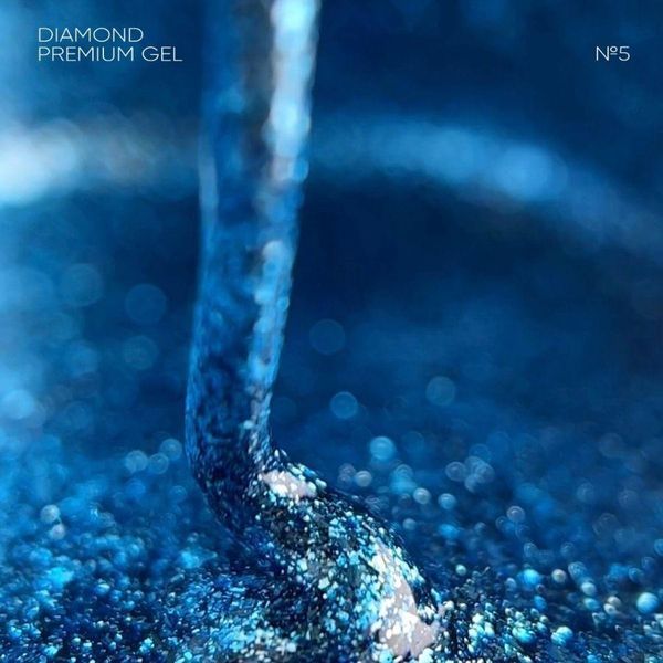 NAILSOFTHENIGHT Diamond Premium 05 &mdash; блакитний гель лак з металевою поталью, 5 мл 44464307 фото