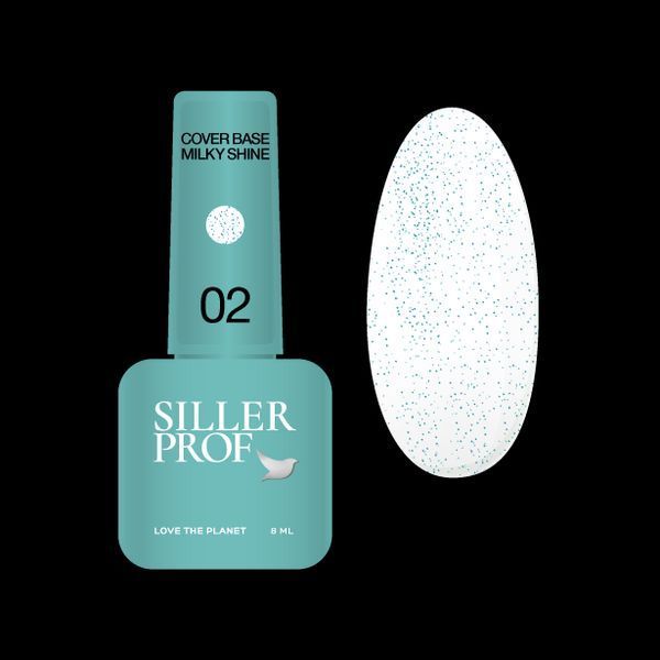 Siller Cover Base Milky Shine №2 &ndash; молочна камуфлююча база для нігтів з синім мікроблиском для нігтів, 8мл N53248854 фото