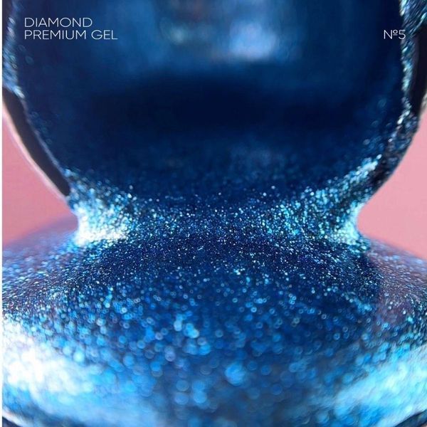 NAILSOFTHENIGHT Diamond Premium 05 &mdash; блакитний гель лак з металевою поталью, 5 мл 44464307 фото