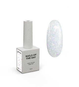 База для ногтей Nailsoftheday Cover basе 33 potal &ndash; легкое молочное с голографической поталью базовое покрытие для ногтей, 10 мл 568306824 фото
