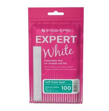 Змінні файли білі для пилки прямої на м'якій основі 100 грит STALEKS PRO EXPERT 20 (30шт.) DFE-20-100w фото