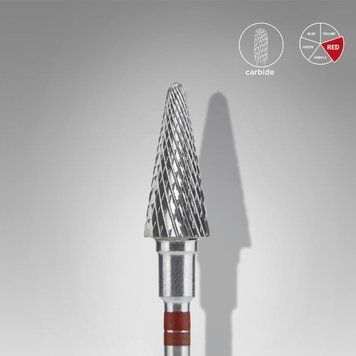 Фреза твердосплавная Staleks Pro Конус красный для левшей EXPERT 6 х 14 мм FT73R060/14 фото