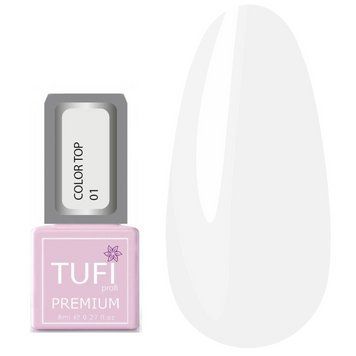 Цветной топ TUFI profi PREMIUM Color Top 01 белая вуаль, 8 мл 0123403 фото
